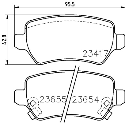 NF PARTS stabdžių trinkelių rinkinys, diskinis stabdys NF0018781